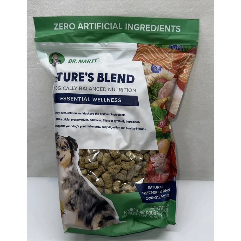 16 oz Dr. Marty Nature’s Blend Essential Wellness Freeze-Dried Raw Dog Food 2028